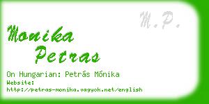 monika petras business card